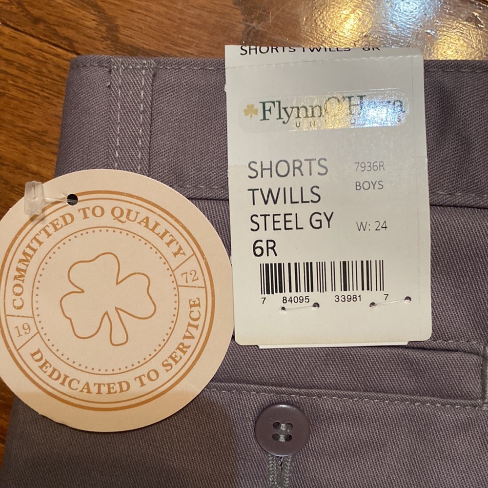 Flynn O’Hara, boys size 6R uniform shorts, Flynn Ohara, NWT